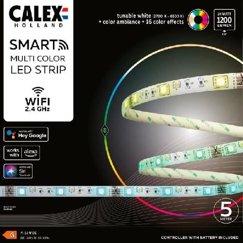 Bande - Ruban Led CALEX - Smart LED Ruban 5M 24W 1200lm RGBCCT 2700-6500K + Telecommande