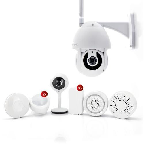 Kit Camera De Surveillance - Pack Videosurveillance CALIBER Home security set de luxe - Pack alarme