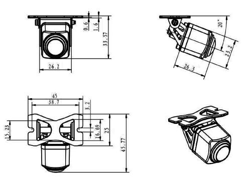 Radar Et Camera De Recul - Aide A La Conduite Camera de recul Camera avant AHD sous-construction 230