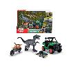 Camion Coffret Chasseur de Dinosaures - Dickie - 1 Figurine Articulee et 2 Dinosaures Inclus