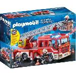 Univers Miniature - Habitation Miniature - Garage Miniature Camion de pompiers PLAYMOBIL - City Action - Avec échelle pivotante - Pour enfants de 4 ans et plus