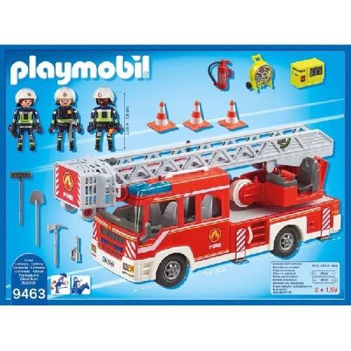 Univers Miniature - Habitation Miniature - Garage Miniature Camion de pompiers PLAYMOBIL - City Action - Avec échelle pivotante - Pour enfants de 4 ans et plus