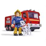 Figurine Miniature - Personnage Miniature Camion Jupiter Sam le Pompier - Figurines Sam et Radar Incluses - Fonctions Sonores et Lumineuses