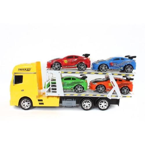 Vehicule Miniature Assemble - Engin Terrestre Miniature Assemble Camion Transport - TURBO CHALLENGE- Vehicules d'Interventions - 1-24 - Vehicule Friction - Couleur Aleatoire