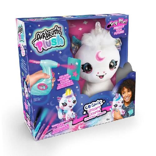 Animal Virtuel Canal Toys - Airbrush Plush - Peluche Licorne Cosmique a personnaliser avec corne lumineuse - AIR 028