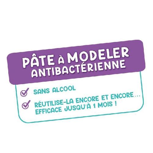 Jeu De Pate A Modeler Canal Toys - Kit Burger Pate a modeler antibacterienne - Elimine jusqu'a 99.9 des bacteries sur les mains - des 2 ans - SND006