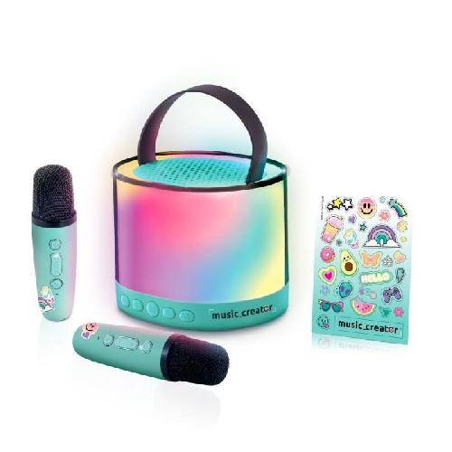 Micro - Karaoke Canal Toys - Music Creator - Mini Station Karaoke - Enceinte lumineuse avec 2 microphones sans fil - INF 044