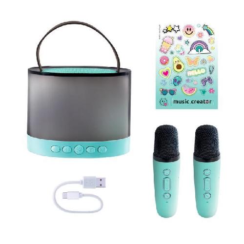 Micro - Karaoke Canal Toys - Music Creator - Mini Station Karaoke - Enceinte lumineuse avec 2 microphones sans fil - INF 044