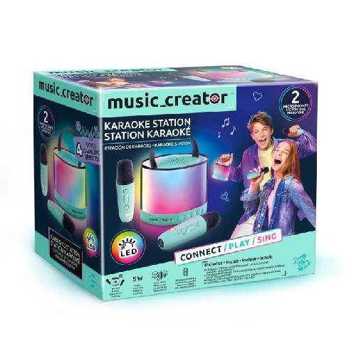 Micro - Karaoke Canal Toys - Music Creator - Mini Station Karaoke - Enceinte lumineuse avec 2 microphones sans fil - INF 044