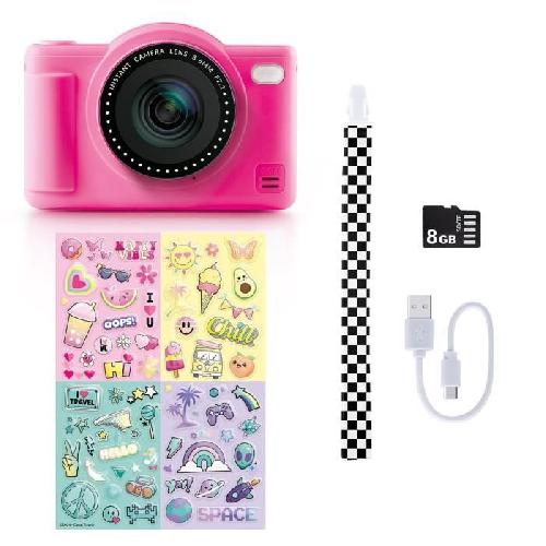 Appareil Photo Enfant Canal Toys - Photo Creator -Appareil Photo Numérique Pop Couleur Rose- Avec carte SD 8Go incluse - CLK 042