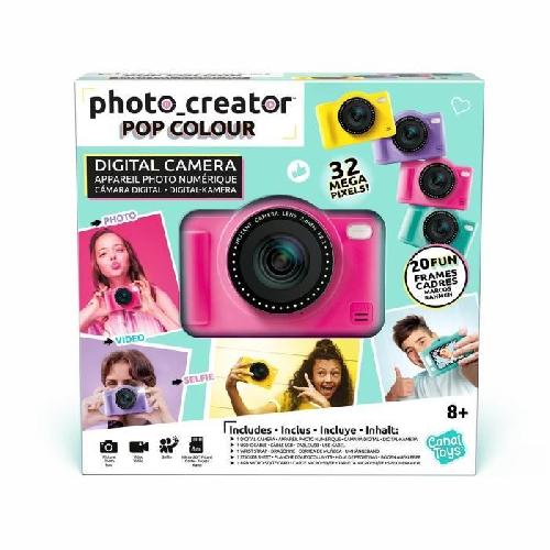 Appareil Photo Enfant Canal Toys - Photo Creator -Appareil Photo Numérique Pop Couleur Rose- Avec carte SD 8Go incluse - CLK 042