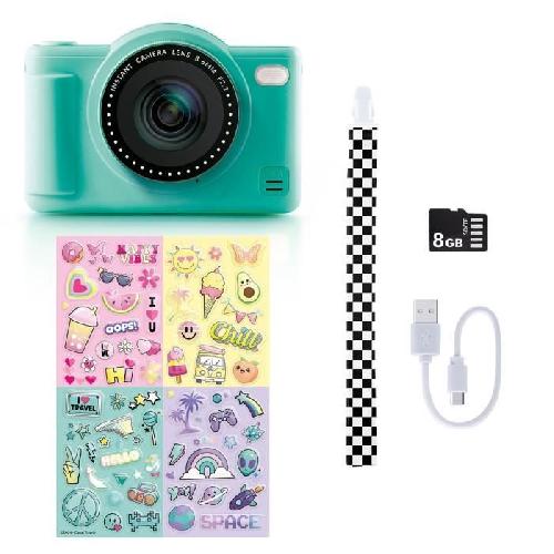 Appareil Photo Enfant Canal Toys - Photo Creator -Appareil Photo Numerique Pop Couleur Vert- Avec carte SD 8Go incluse - CLK 043