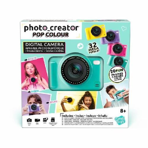 Appareil Photo Enfant Canal Toys - Photo Creator -Appareil Photo Numerique Pop Couleur Vert- Avec carte SD 8Go incluse - CLK 043