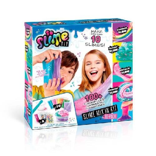 Jeu De Sable A Modeler CANAL TOYS - Slime - Mix'in Kit - Pack 10 Slimes pour Enfant de 6 ans et plus - Multicolore