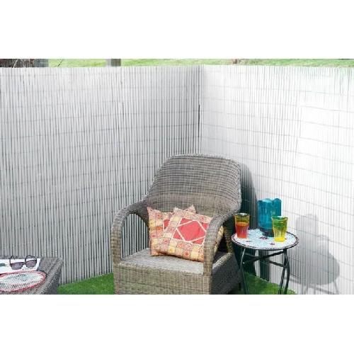Cloture - Canisse - Brise Vue - Grillage - Panneau Canisse double face PVC blanc - NATURE - 1 x 3 m - 100 occultant - 1500 g-m2