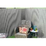 Cloture - Canisse - Brise Vue - Grillage - Panneau Canisse double face PVC gris - NATURE - 1 x 3 m - 100 occultant - 1500 g-m2
