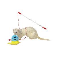 Canne a peche avec peluche pour furet Canne a peche avec peluche pour furet