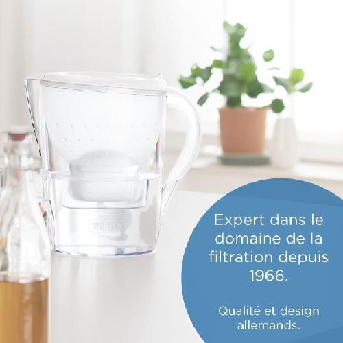 Carafe Filtrante Carafe filtrante BRITA - Marella Blanche XL - Capacite 3.5L dont 2.5L d'eau filtree - 1 Cartouche Maxtra Pro All-In-1 incluse