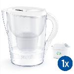 Carafe Filtrante Carafe filtrante BRITA - Marella Blanche XL - Capacite 3.5L dont 2.5L d'eau filtree - 1 Cartouche Maxtra Pro All-In-1 incluse