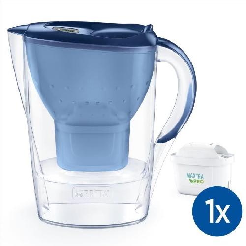 Carafe Filtrante Carafe filtrante BRITA - Marella Bleue - Capacite 2.4L dont 1.4L d'eau filtree - 1 Cartouche Maxtra Pro All-In-1 incluse