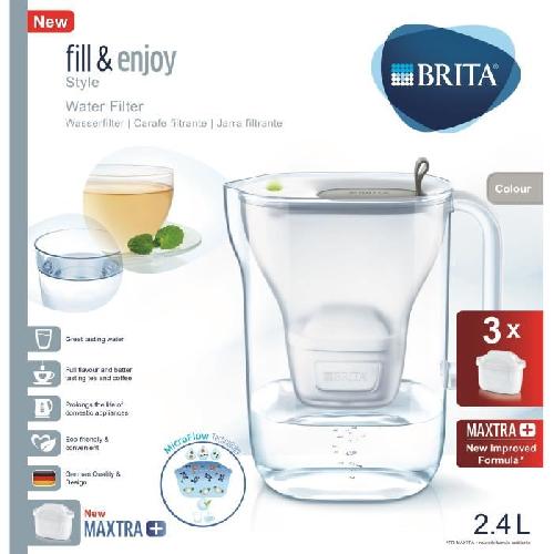 Carafe Filtrante Carafe filtrante - BRITA - Style grise - 3 cartouches MAXTRA+ incluses