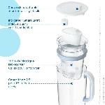 Carafe Filtrante Carafe filtrante en verre BRITA - Model One bleue - Capacite 2.5L dont 1.5L d'eau filtree - 1 Cartouche Maxtra Pro All-In-1 incluse