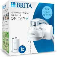 Carafe Filtrante Systeme de filtration sur robinet - BRITA - ON TAP V - 600 L d'eau filtrée / 4 mois - 3 modes d'utilisations - 5 adaptateurs inclus