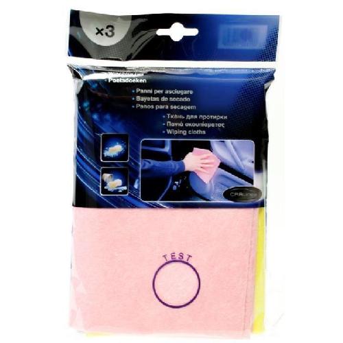 Eponge - Peau De Chamois - Microfibre - Chiffon Carlinea 3 Chiffons D'Essuyage 40x40