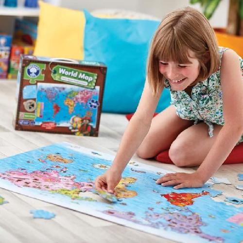 Jeu D'apprentissage Carte du monde - Puzzle - ORCHARD