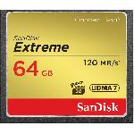Carte memoire Compact Flash Extreme Pro 64GB - SANDISK - 120Mbps