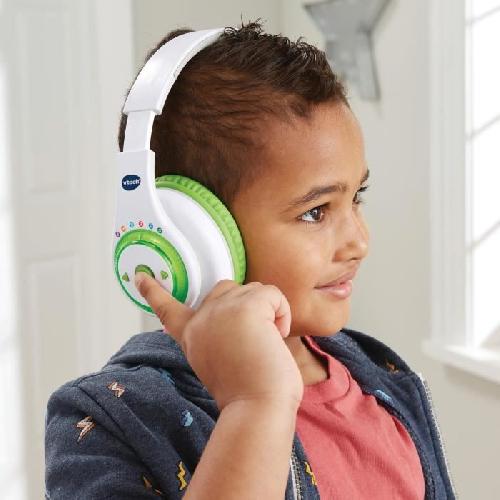 Casque Audio Enfant Casque audio interactif pour enfants - VTECH - Kidi Audio Max - Réglage du volume sonore - Livret imagé inclus