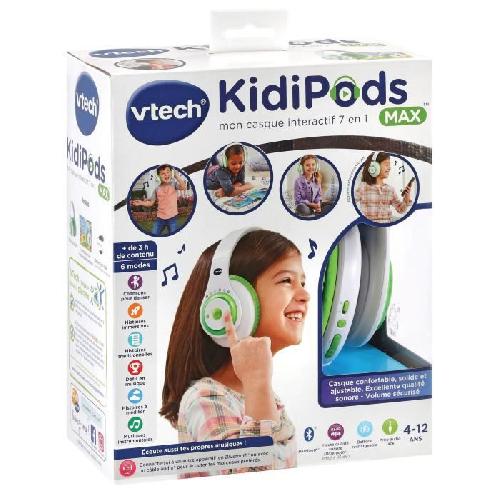Casque Audio Enfant Casque audio interactif pour enfants - VTECH - Kidi Audio Max - Réglage du volume sonore - Livret imagé inclus