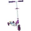 Casque De Glisse - Trottinette - Skate - Patin A Roulette SMOBY - Reine des Neiges - Patinette 3 roues silencieuses - Guidon reglable - Trottinette enfant en bois et metal