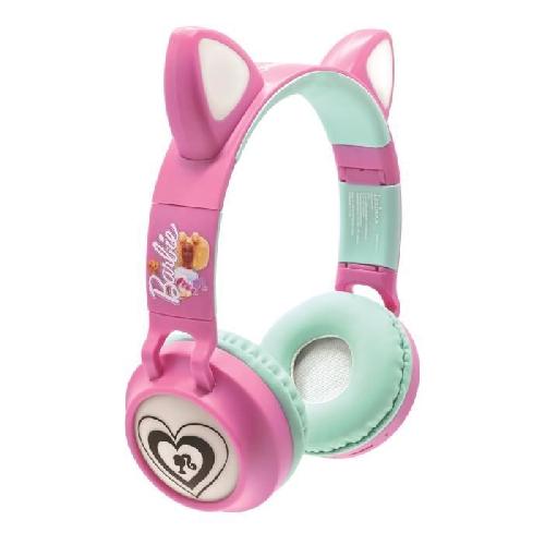 Casque Audio Enfant Casque enfant - LEXIBOOK - Barbie - Bluetooth 5.0 - Effets lumineux - Microphone intégré