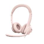 Casque - Filaire - Logitech - H390 - Stéréo. Microphone intégré. Antibruit - Rose