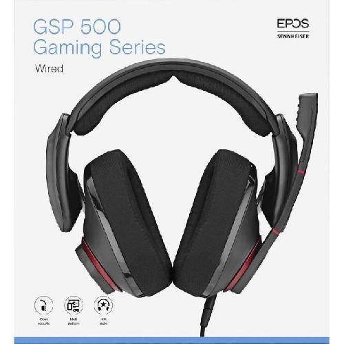 Casque  - Microphone Casque Gamer EPOS Sennheiser GSP 500 - Confort superieur et audio haute fidelite