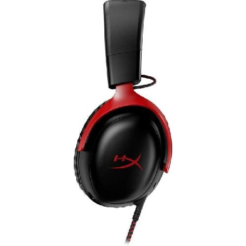 Casque  - Microphone Casque Gamer Filaire - HyperX Cloud III - pour PC & console - Noir/Rouge