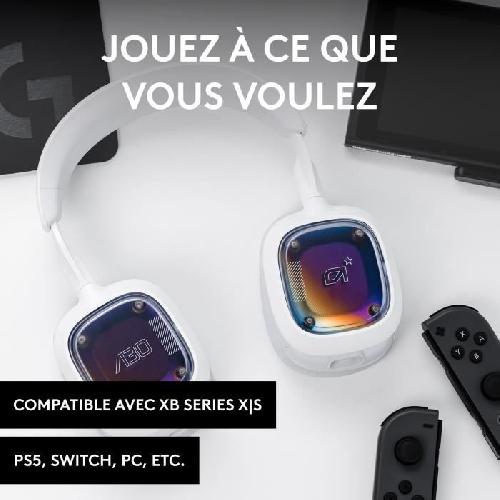 Casque  - Microphone Casque gamer - Sans fil - Logitech G - A30 - PS. PC. Mobile - Blanc