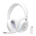 Casque  - Microphone Casque Gamer - Sans fil - Logitech G - G735 Lightspeed - RVB - Micro amovible - Blanc