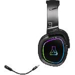 Casque  - Microphone Casque Gamer Sans Fil - The G-Lab - KORP PROMENTHIUM - Microphone - RGB - PC/PS4/Xbox One - Noir