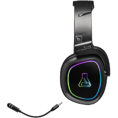 Casque  - Microphone Casque Gamer Sans Fil - The G-Lab - KORP PROMENTHIUM - Microphone - RGB - PC/PS4/Xbox One - Noir