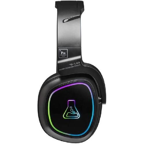 Casque  - Microphone Casque Gamer Sans Fil - The G-Lab - KORP PROMENTHIUM - Microphone - RGB - PC/PS4/Xbox One - Noir