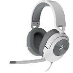 Casque  - Microphone Casque gaming CORSAIR HS55 STEREO - Blanc. Micro-casque filaire jack 3.5mm