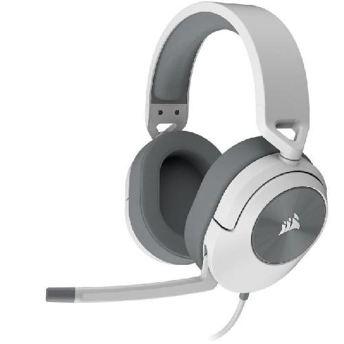 Casque  - Microphone Casque gaming CORSAIR HS55 STEREO - Blanc. Micro-casque filaire jack 3.5mm