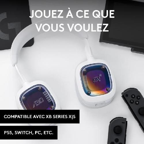 Casque  - Microphone Casque Gaming Sans Fil - LOGITECH G - A30 - Pour PS. PC. Mobile - Blanc