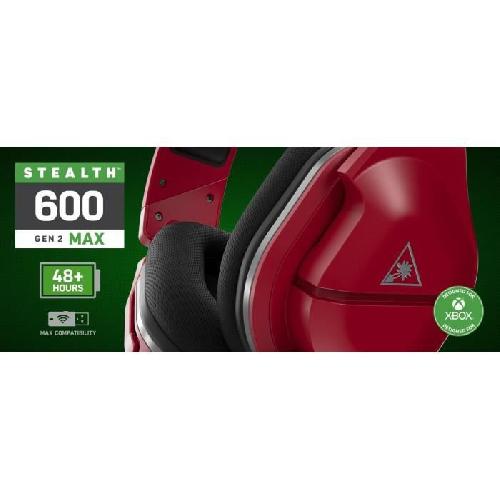 Enceintes Ordinateur Casque Gaming TURTLE BEACH Stealth 600 Max Midnight Red - Rouge - Multiplateforme (TBS-2368-02)