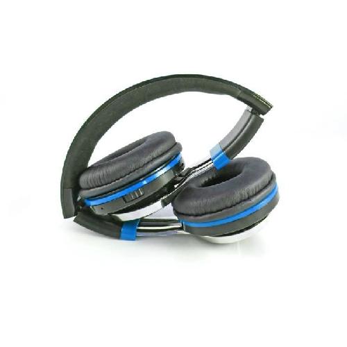 Casque - Ecouteur - Oreillette CASQUE LED BLUETOOTH BLEU - INOVALLEY - CAQ32-BTH-C