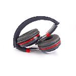 Casque - Ecouteur - Oreillette CASQUE LED BLUETOOTH ROUGE - INOVALLEY - CAQ32-BTH