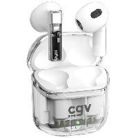 Casque - Microphone - Dictaphone Écouteurs sans fil Bluetooth - CGV - URBAN GHOST (Blanc) - Autonomie 30h - Contrôle tactile - TWS