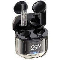 Casque - Microphone - Dictaphone Écouteurs sans fil Bluetooth - CGV - URBAN GHOST (Noir) - Autonomie 30h - Contrôle tactile - TWS